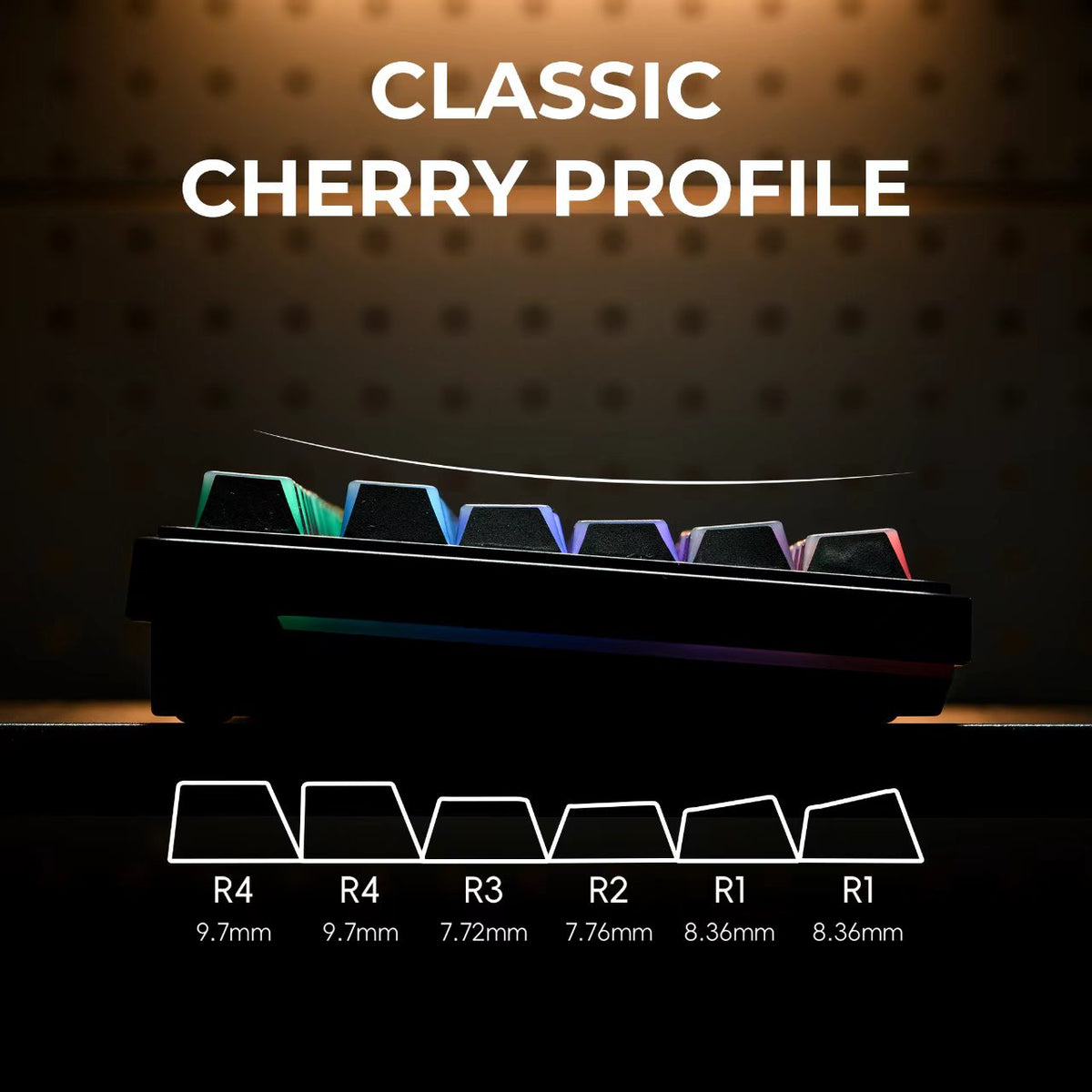XVX PRISM Shadow Shine-Through Double-Shot Cherry Profile PBT Keycap Set