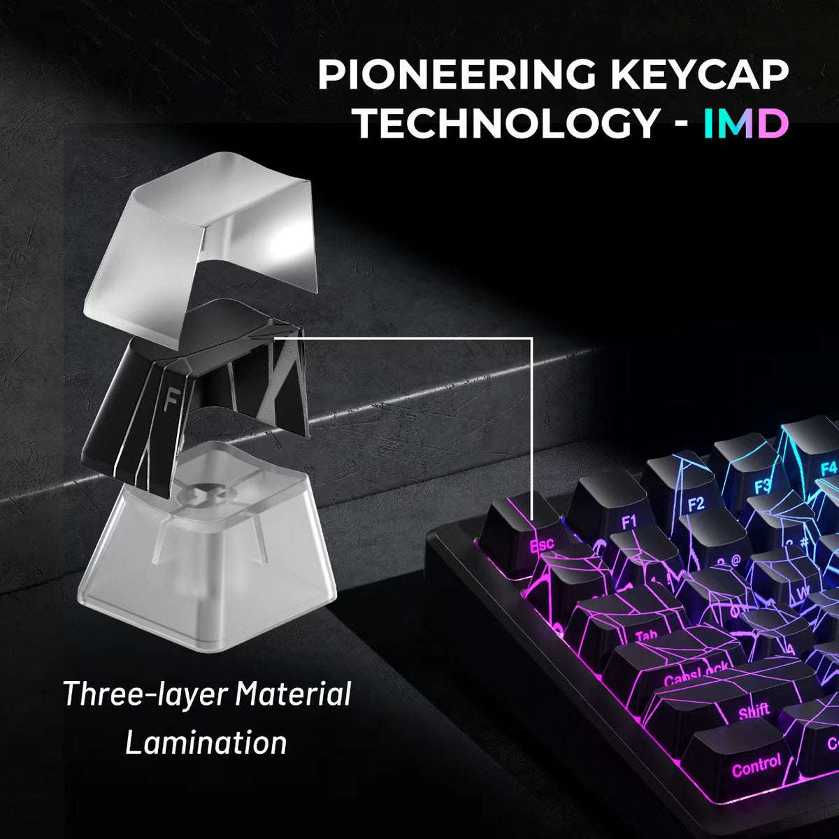 XVX IMD Spider Web Shine-Through OEM Profile 118-Key Keycap Set
