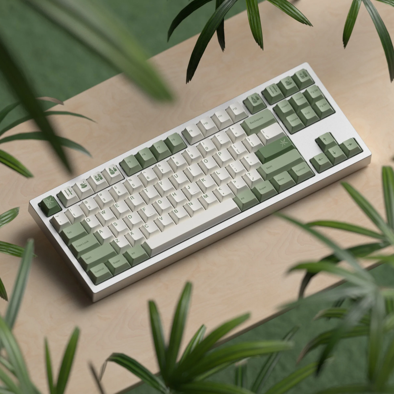 JKDK Bamboo Forest Keycaps Cherry Profile PBT Dye