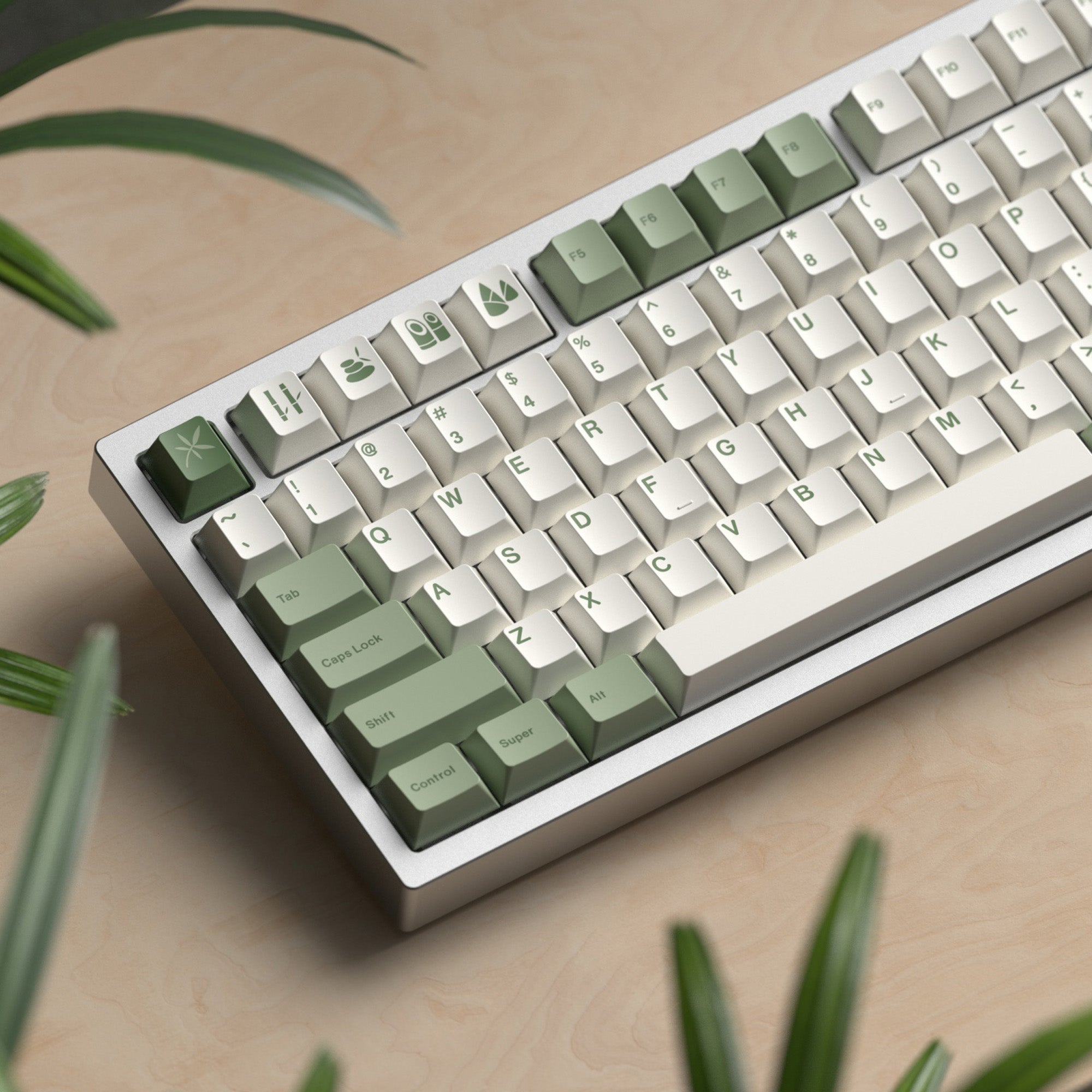 JKDK Bamboo Forest Keycaps Cherry Profile PBT Dye