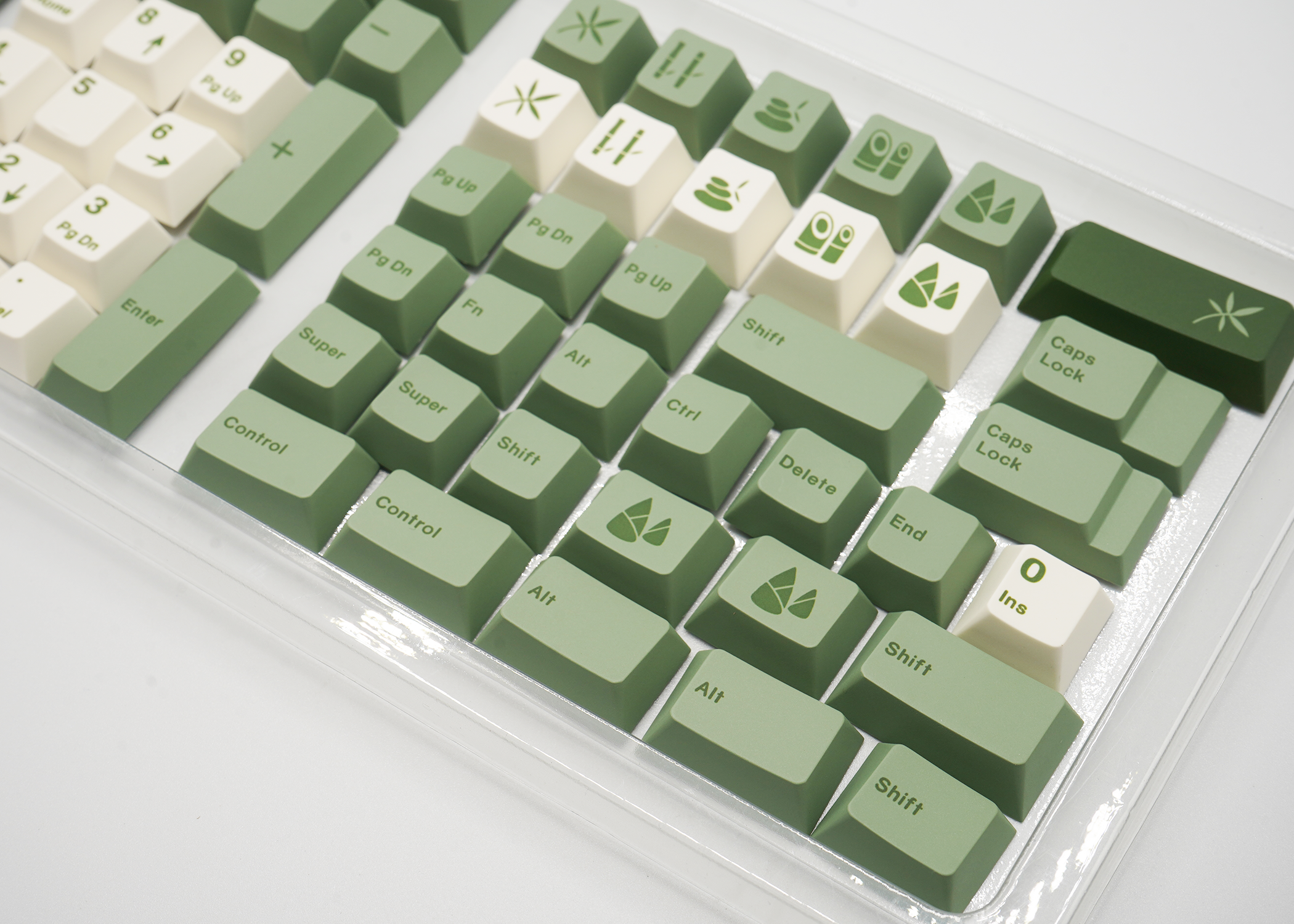 JKDK Bamboo Forest Keycaps Cherry Profile PBT Dye