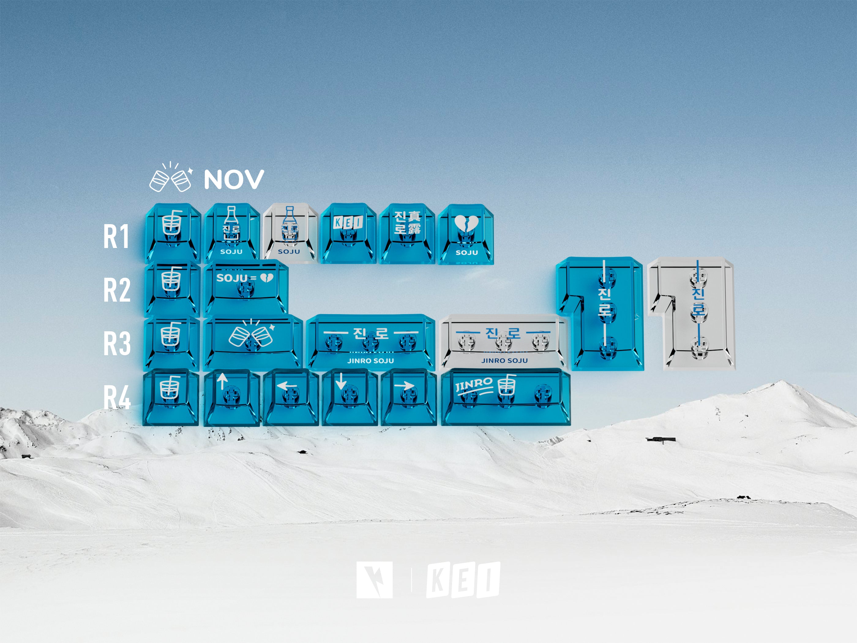 Keykobo Soju ABS Double-shot Keycap Set