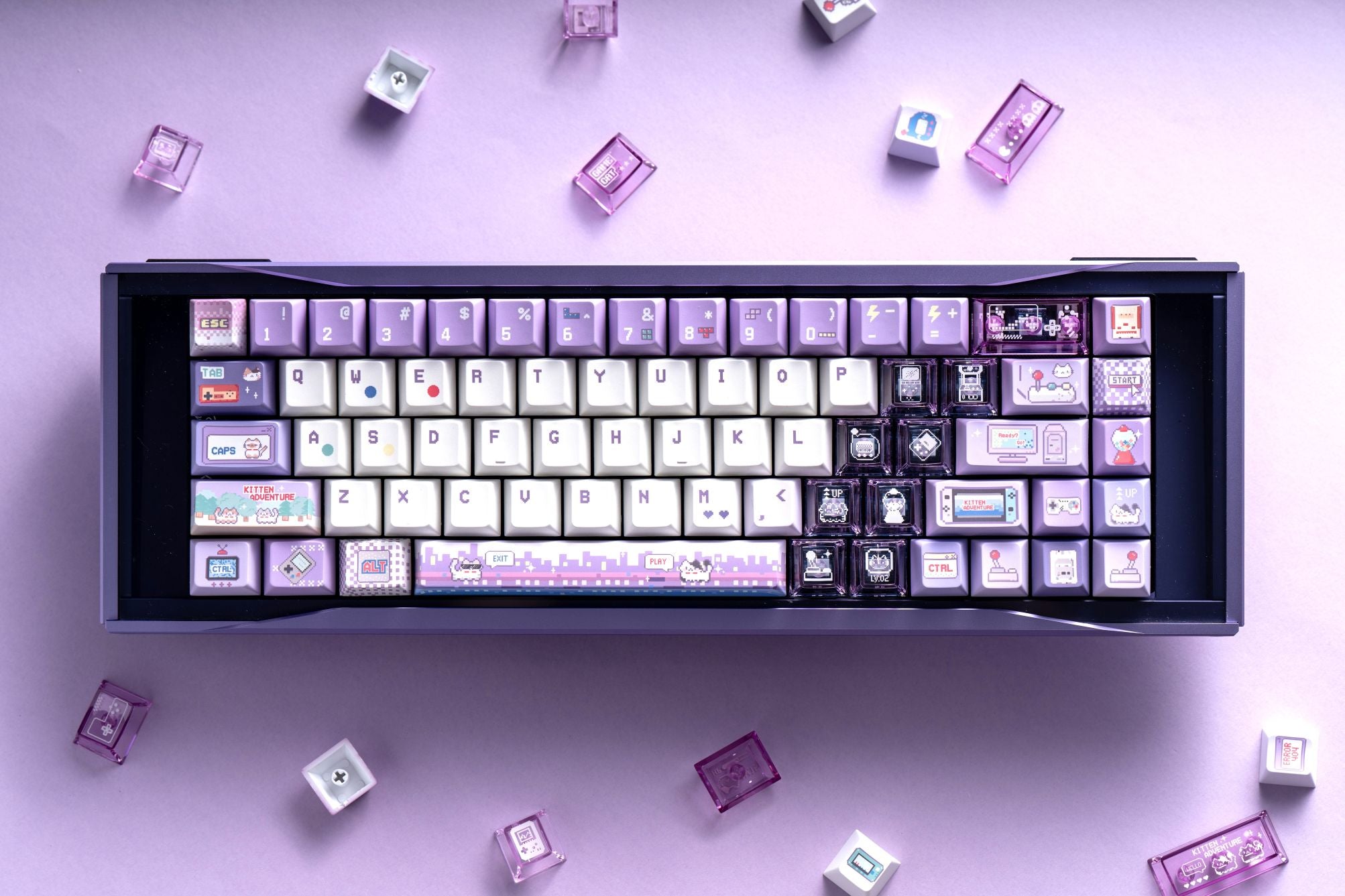 Soulcat Meow Meow Keycap - PBT Cherry Profile All in One Set