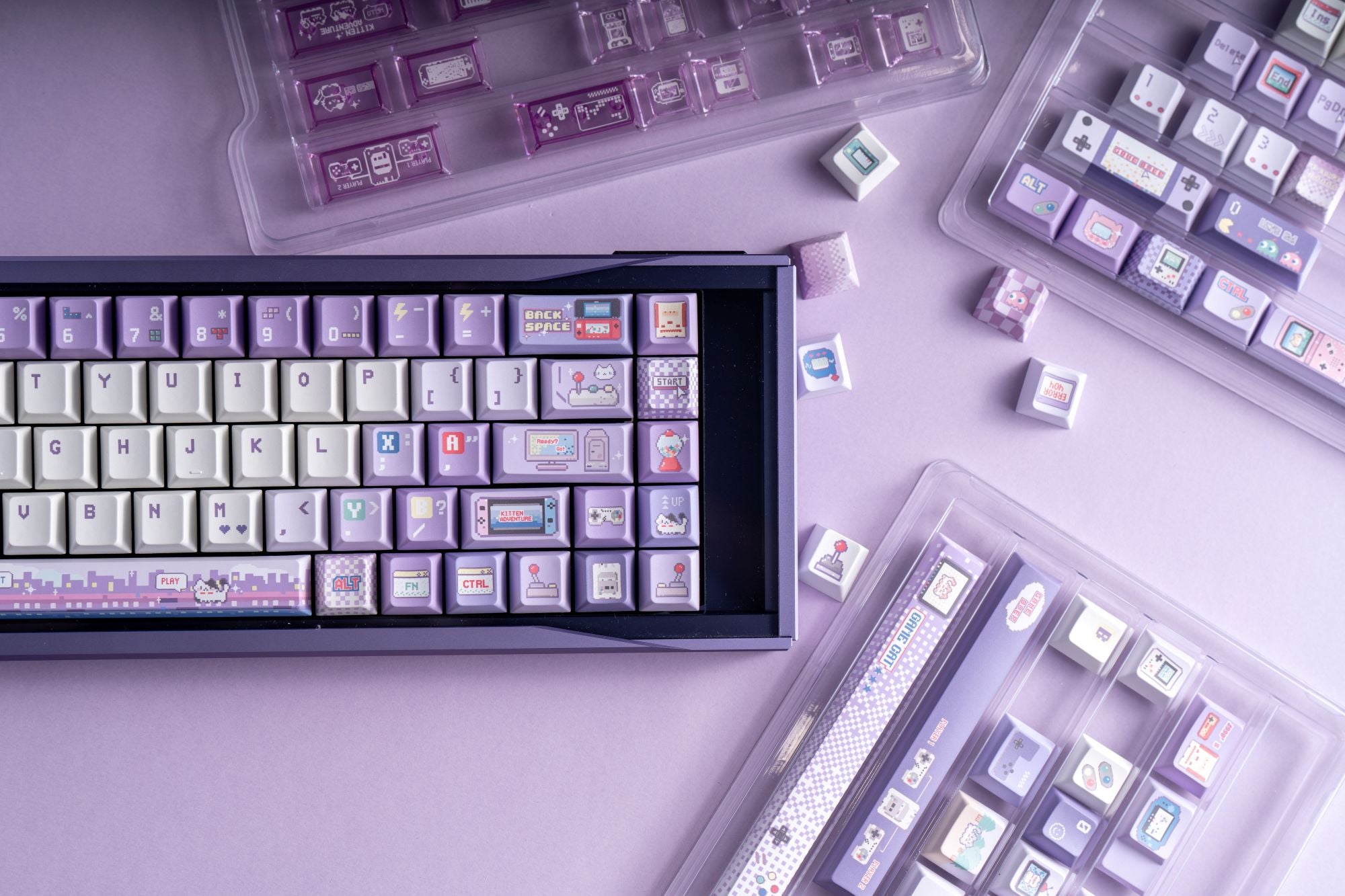 Soulcat Meow Meow Keycap - PBT Cherry Profile All in One Set