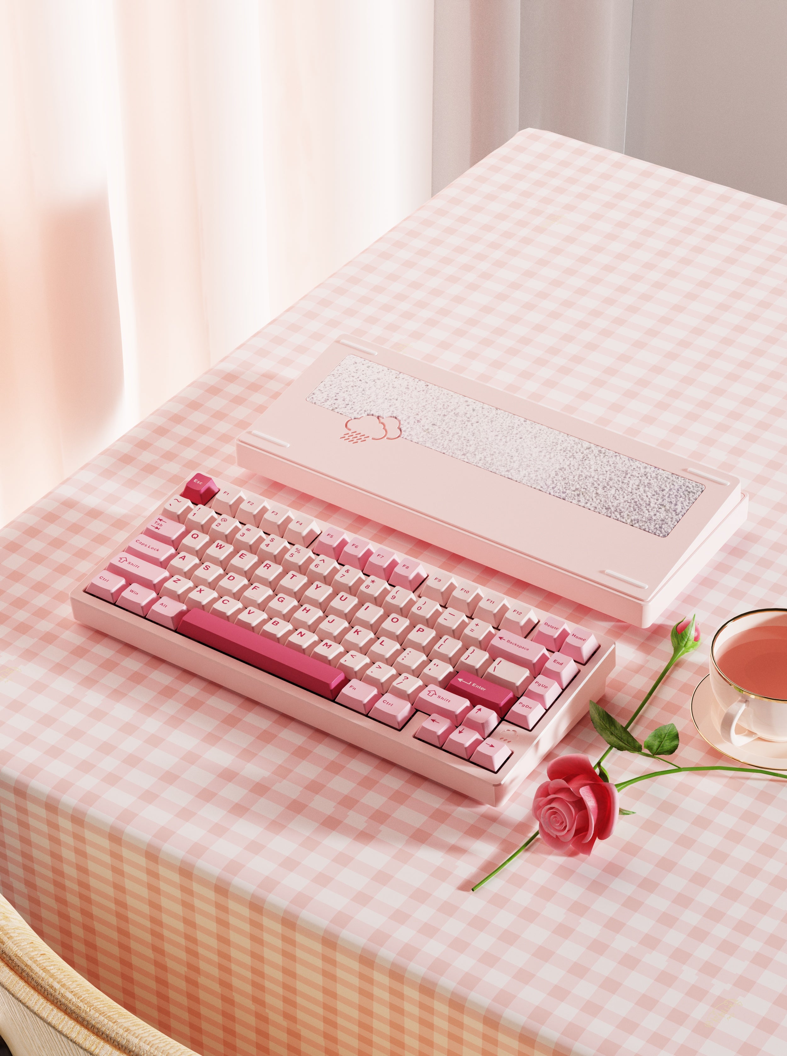 WOBKEY Rainy75 Mechanical Keyboard Pink