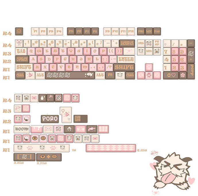 Soulcat Poro Keycap Set MOA Profile 141 Keys