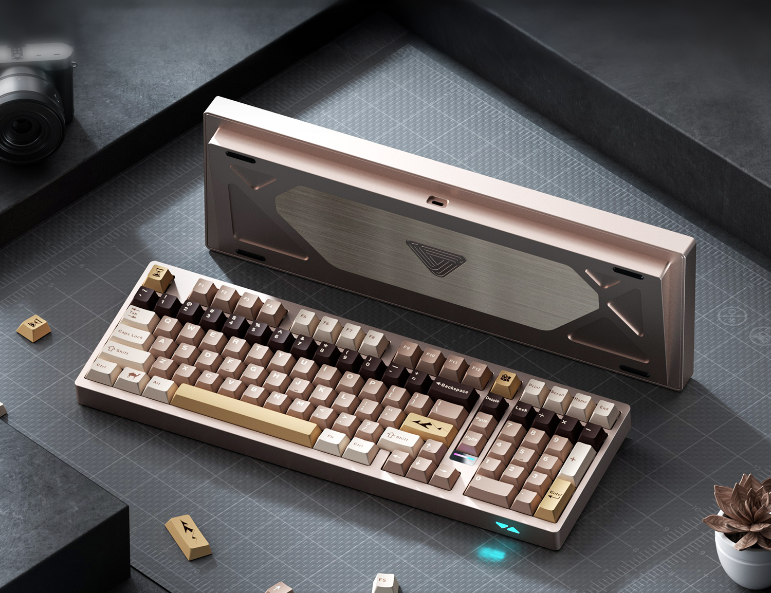 Max102 Mechanical Keyboard - Full-Size, Tri-mode Connectivity, CNC