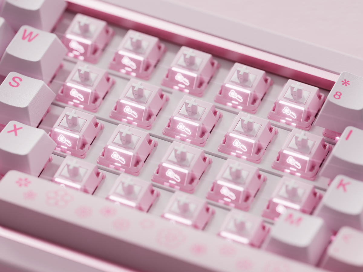 80Retros x HMX Blush Charm Linear Switches