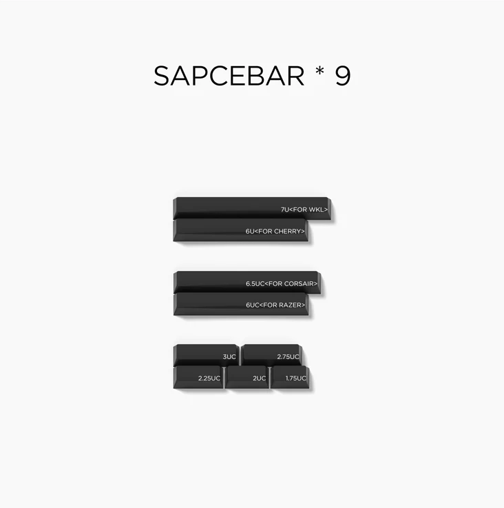 Domikey Semiconductor Cherry Profile Triple/Doubleshot ABS Keycap Set