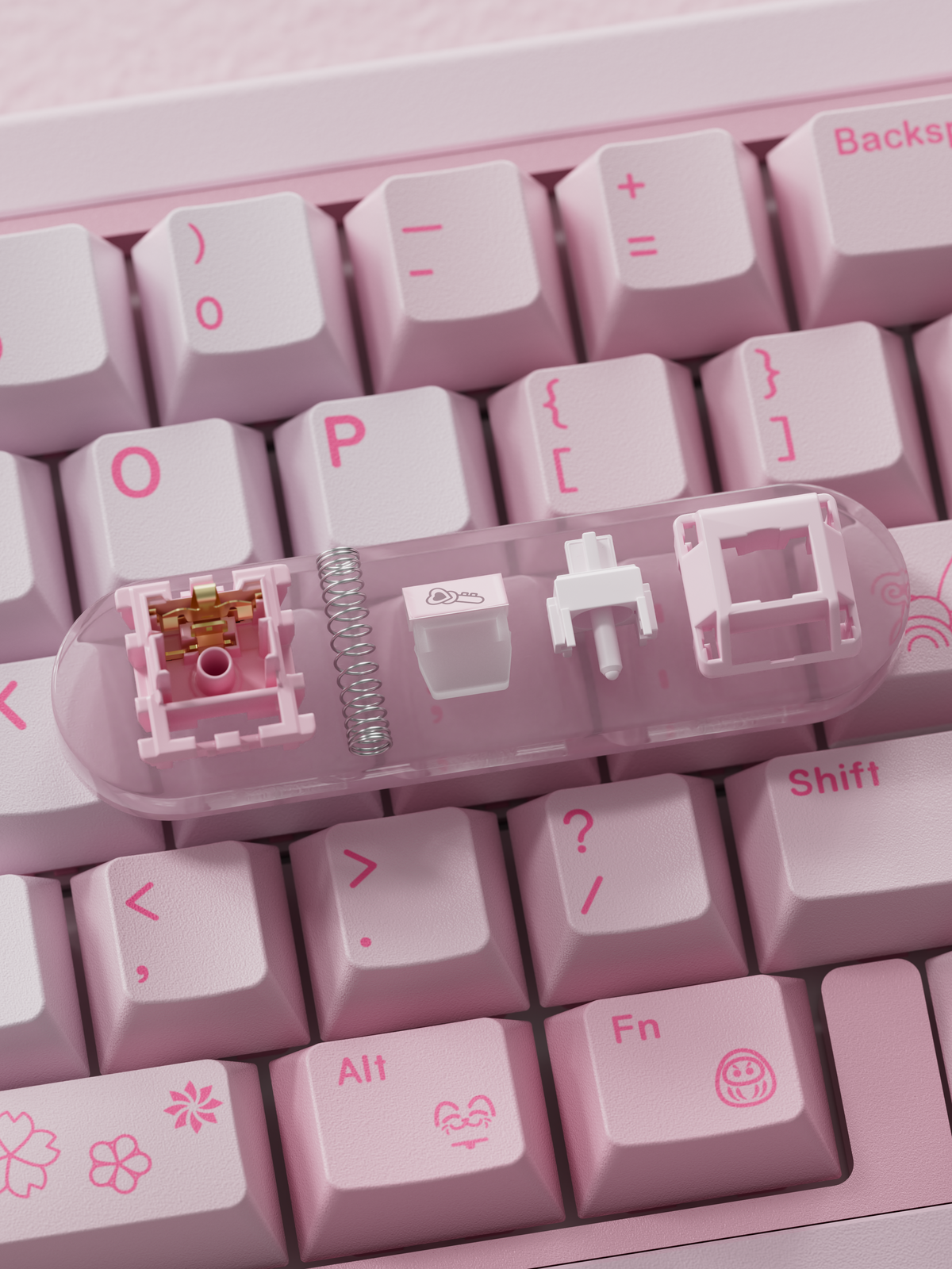 80Retros x HMX Blush Charm Linear Switches