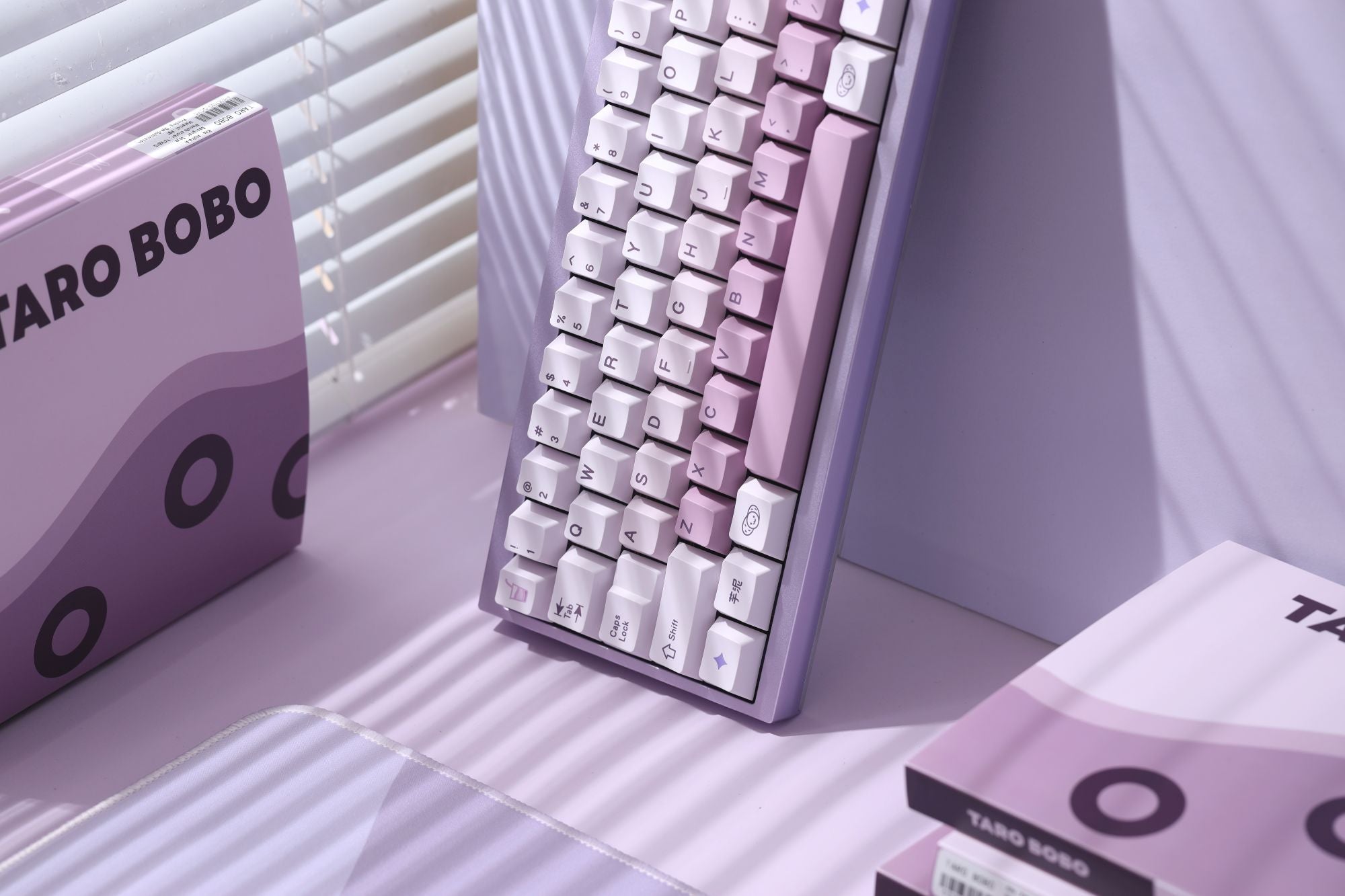 Tutkeys Taro Bobo Keycaps - PBT Dye-Sub Keycap Cherry Profile All In One