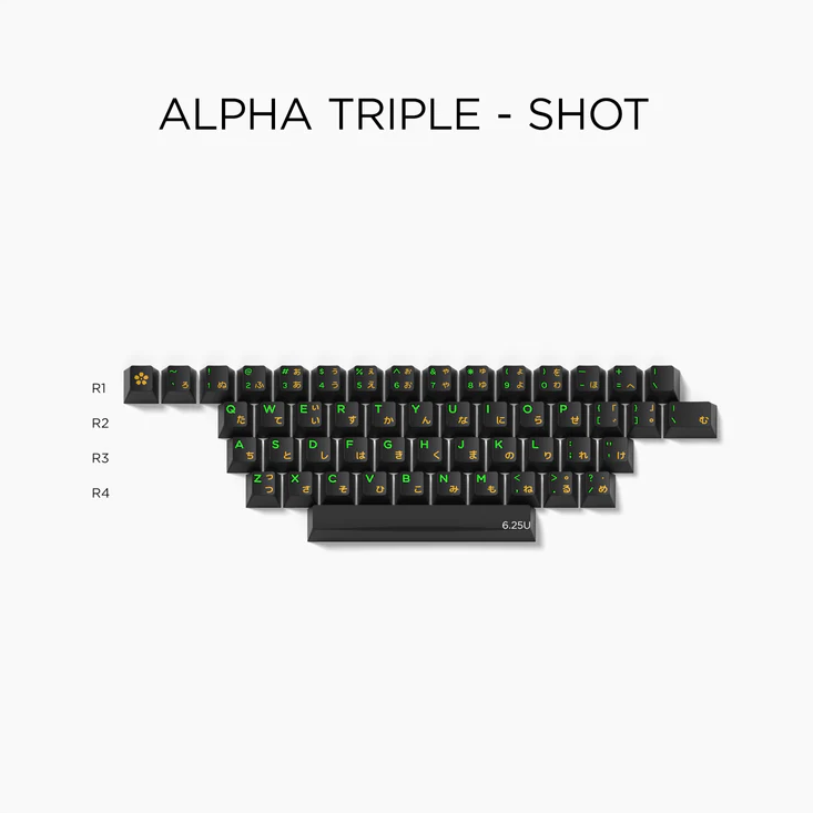 Domikey Semiconductor Cherry Profile Triple/Doubleshot ABS Keycap Set
