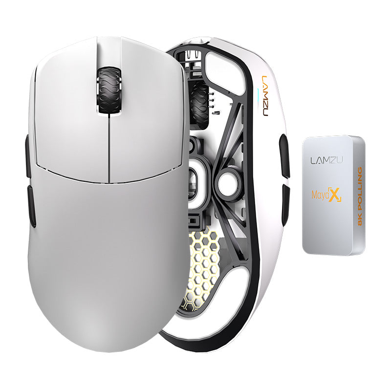 Lamzu Maya X 8K 8KHz Wireless Gaming Mouse, Black & White Color Selection