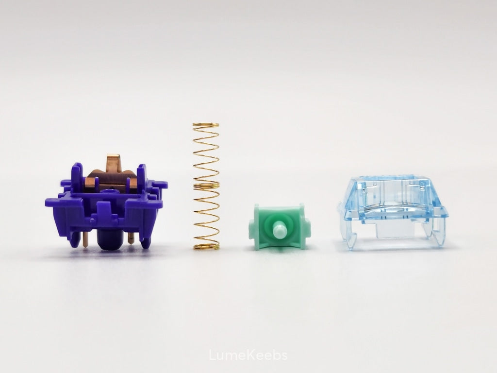 Lubed GoPolar Azure Dragon Tactile Switches