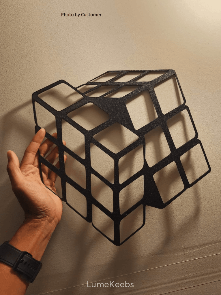 3D Printed Rubik's Cube Wall Art Decoration | The Perfect Gift | Home Decor