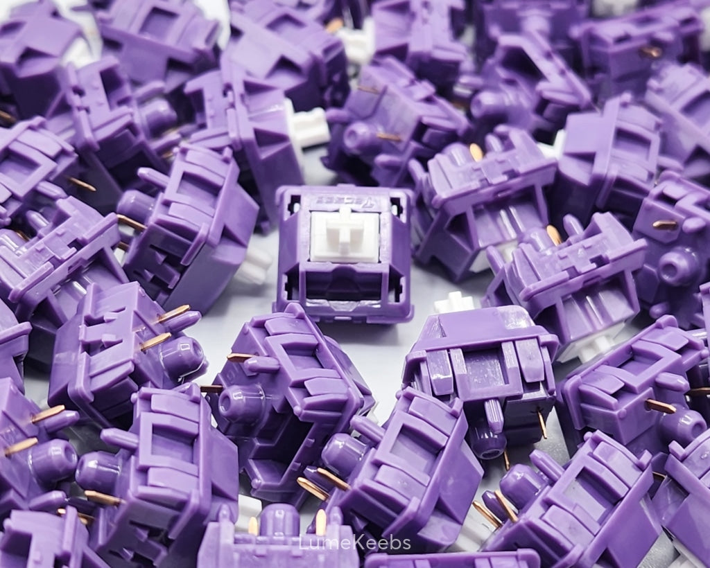Tecsee Purple Panda Tactile Switches lubed