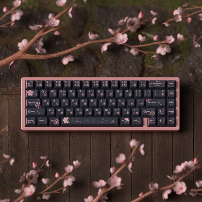 JKDK Midnight Sakura Blossom Profile PBT Keycap Set