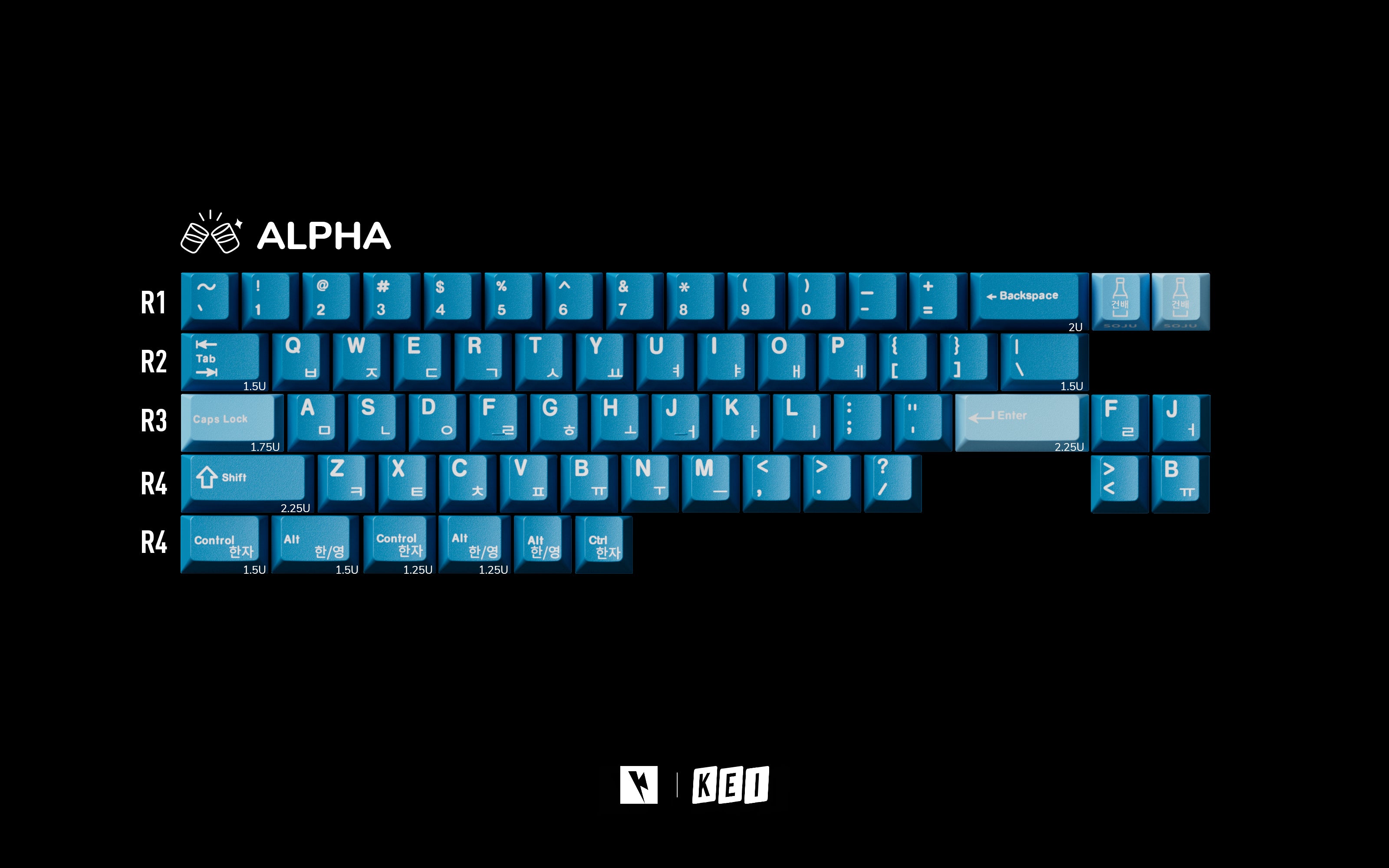 Keykobo Soju ABS Double-shot Keycap Set