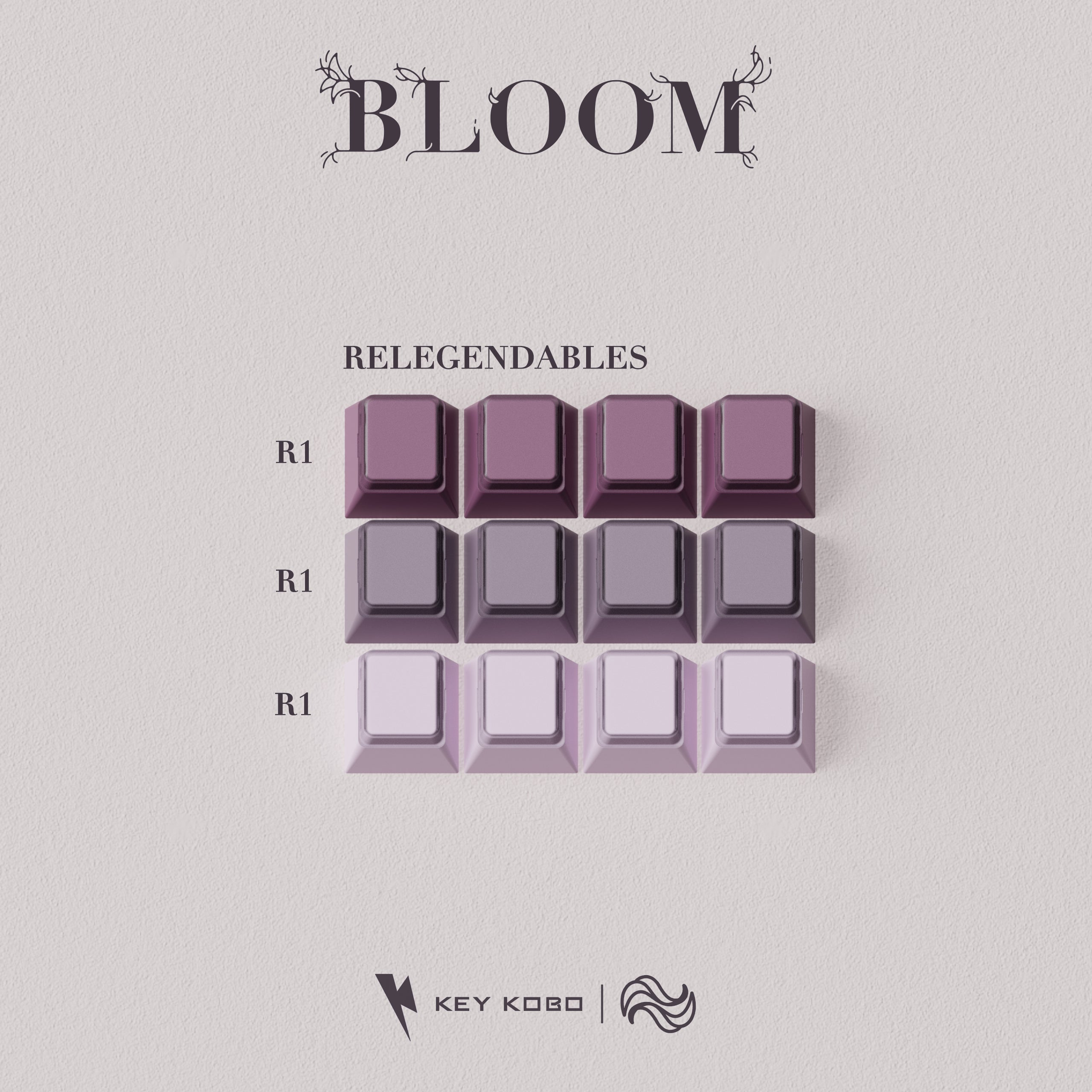Keykobo Bloom Keycap Set ABS Double-shot Keycap Set