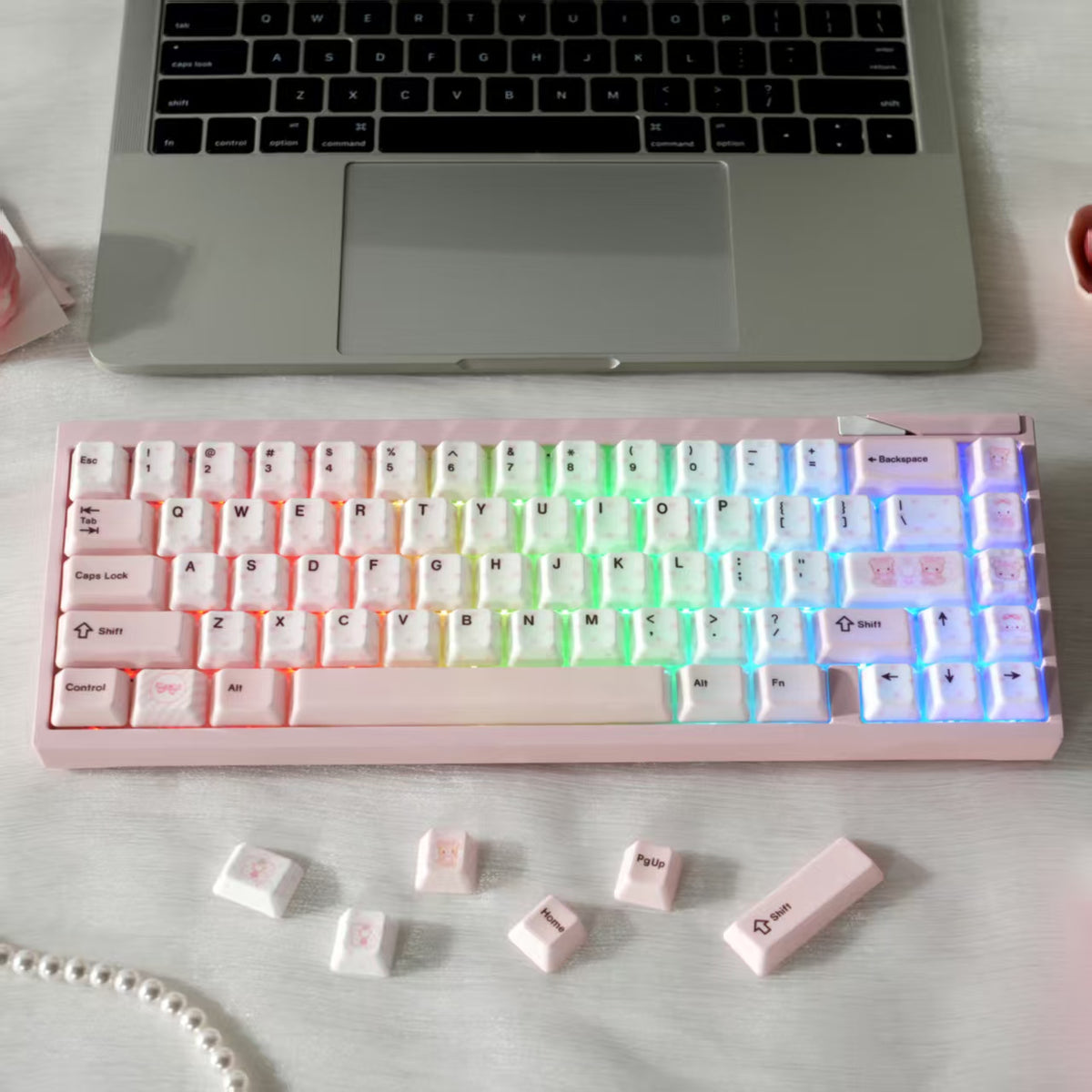 XVX Tea Time Ceramic Cherry Profile 120-Key Full Keycap Set