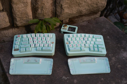 Qwertykeys QK Alice Duo - Split Ergonomic Mechanical Keyboard green
