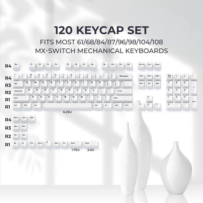 XVX Glaze Ceramic Cherry Profile 120-Key Full Keycap Set