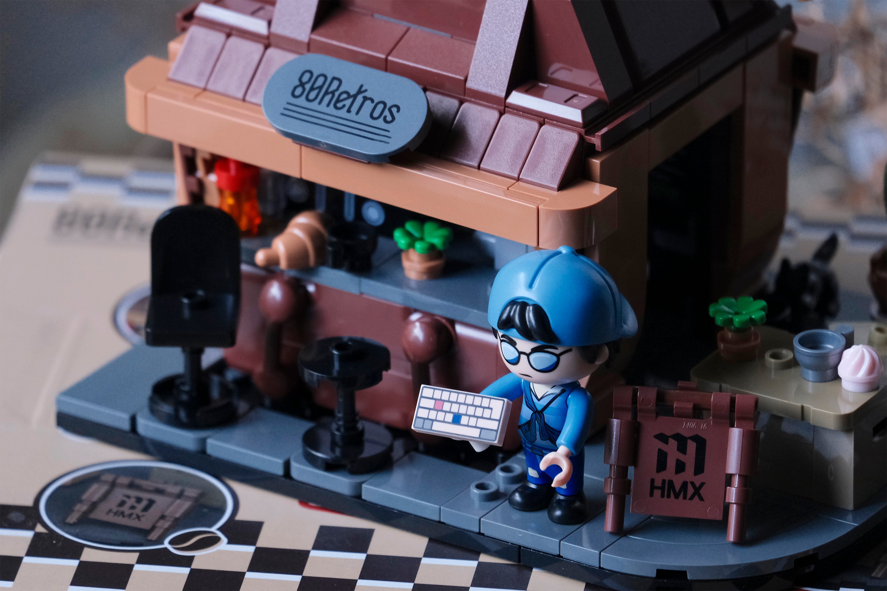 80Retro Switch Building Block – Retro Style Logo Building Blocks Desk Décor