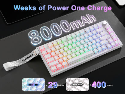 YUNZII RT75 PRO Dual-8K Rapid Trigger Wireless Gaming Magnetic Keyboard