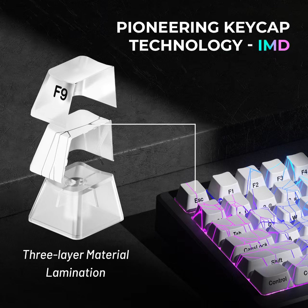 XVX IMD Spider Web Shine-Through OEM Profile 118-Key Keycap Set
