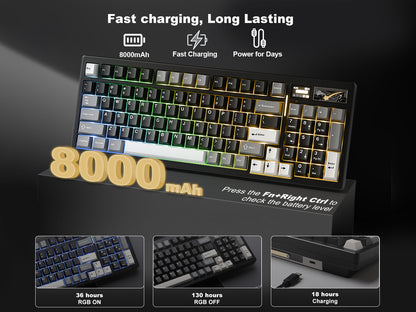 YUNZII IF99 QMK/VIA Full Size LCD Mechanical Keyboard