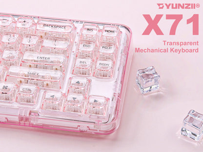 YUNZII X71 Transparent Wireless Mechanical Keyboard