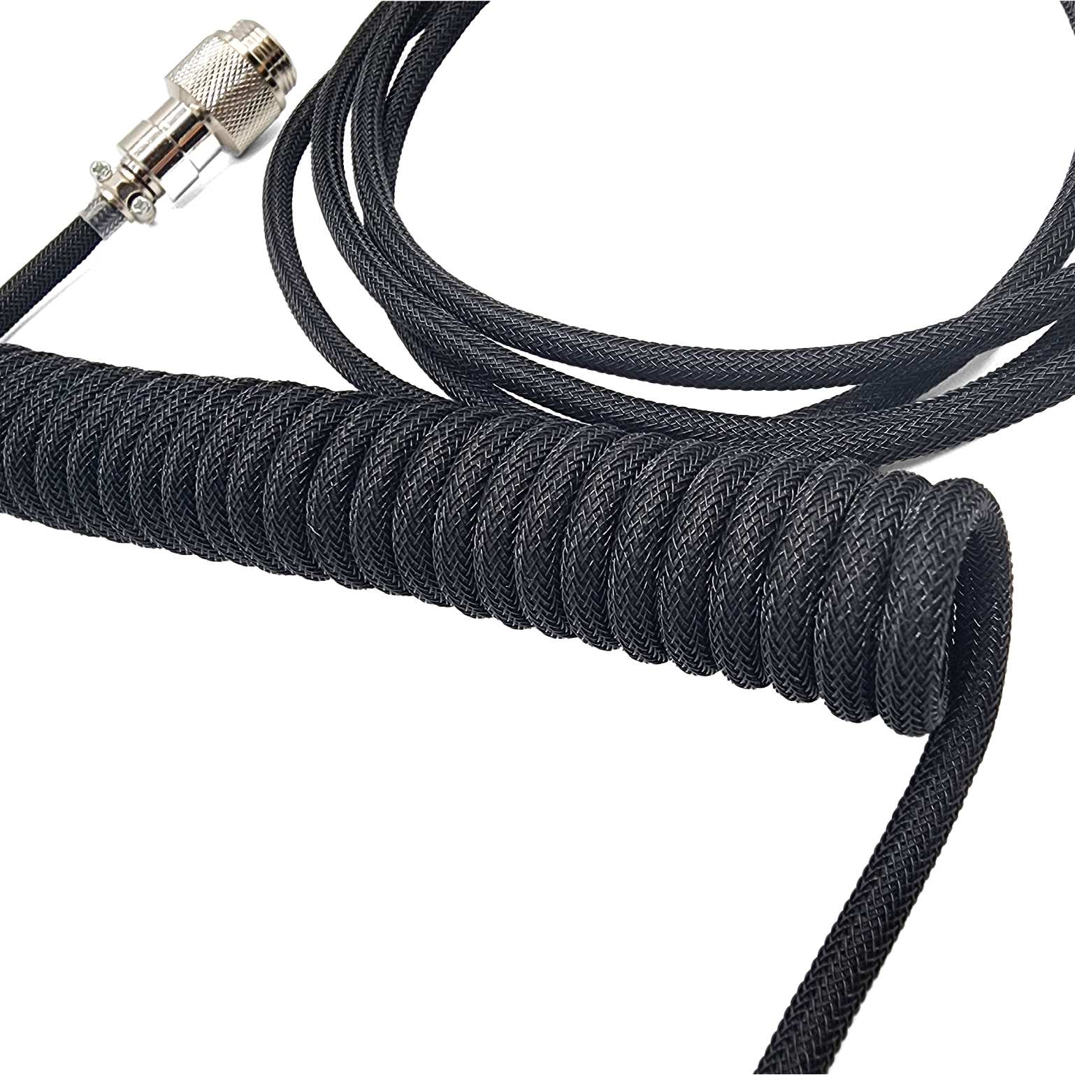 Custom Coiled Aviator Artisan USB-C Cable (White and Black)