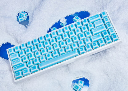 Cerakey Ceramic Keycap Full Set V2 - Blue Crazed