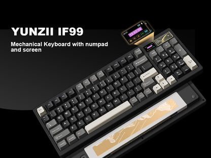YUNZII IF99 QMK/VIA Full Size LCD Mechanical Keyboard