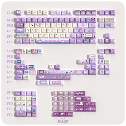 Soulcat Meow Meow Keycap - PBT Cherry Profile All in One Set