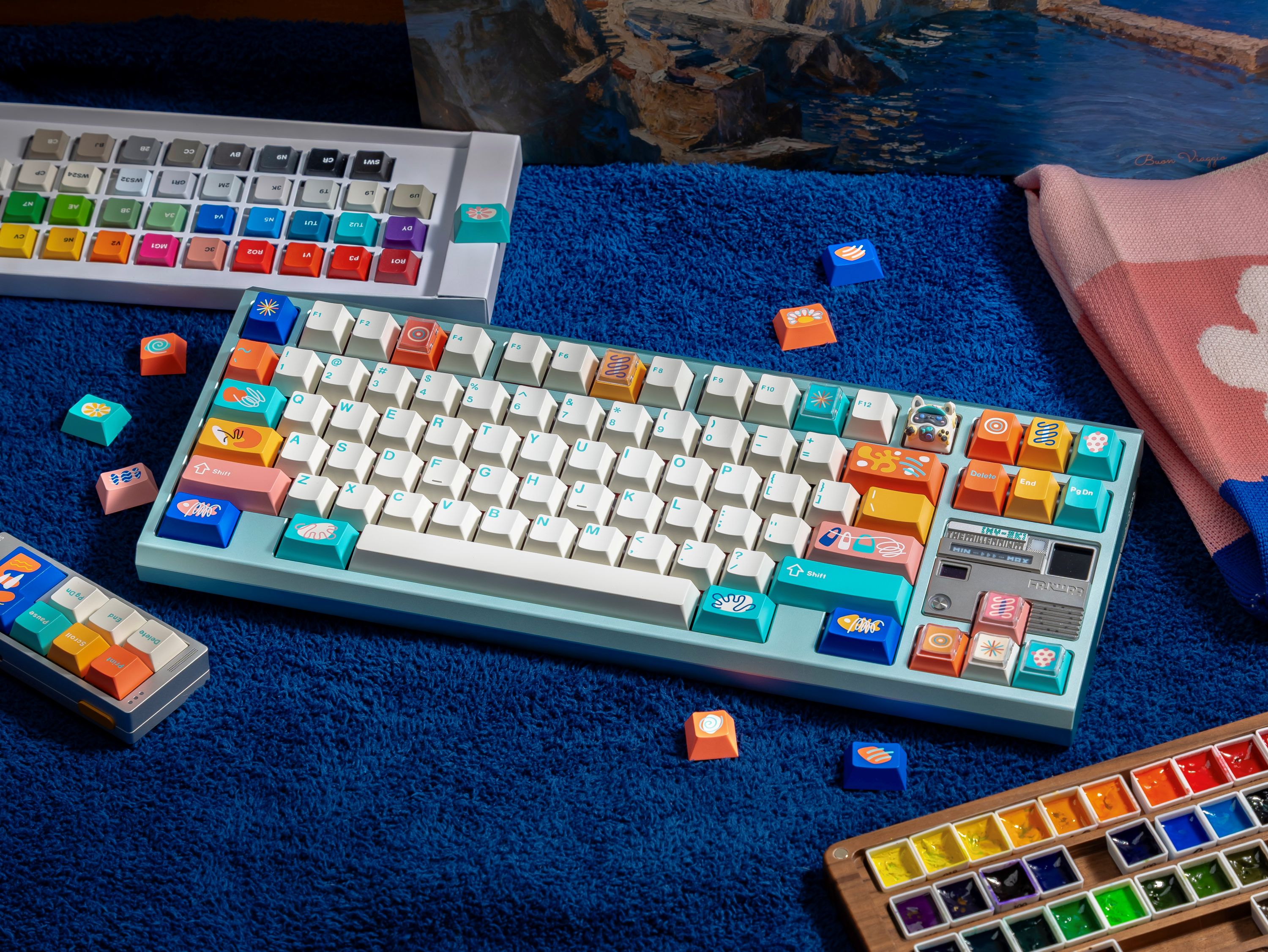kibou rio65 + keykobo 支配恶魔セット Keykobo Cinque Terre ABS Double-shot Keycap Set – LumeKeebs