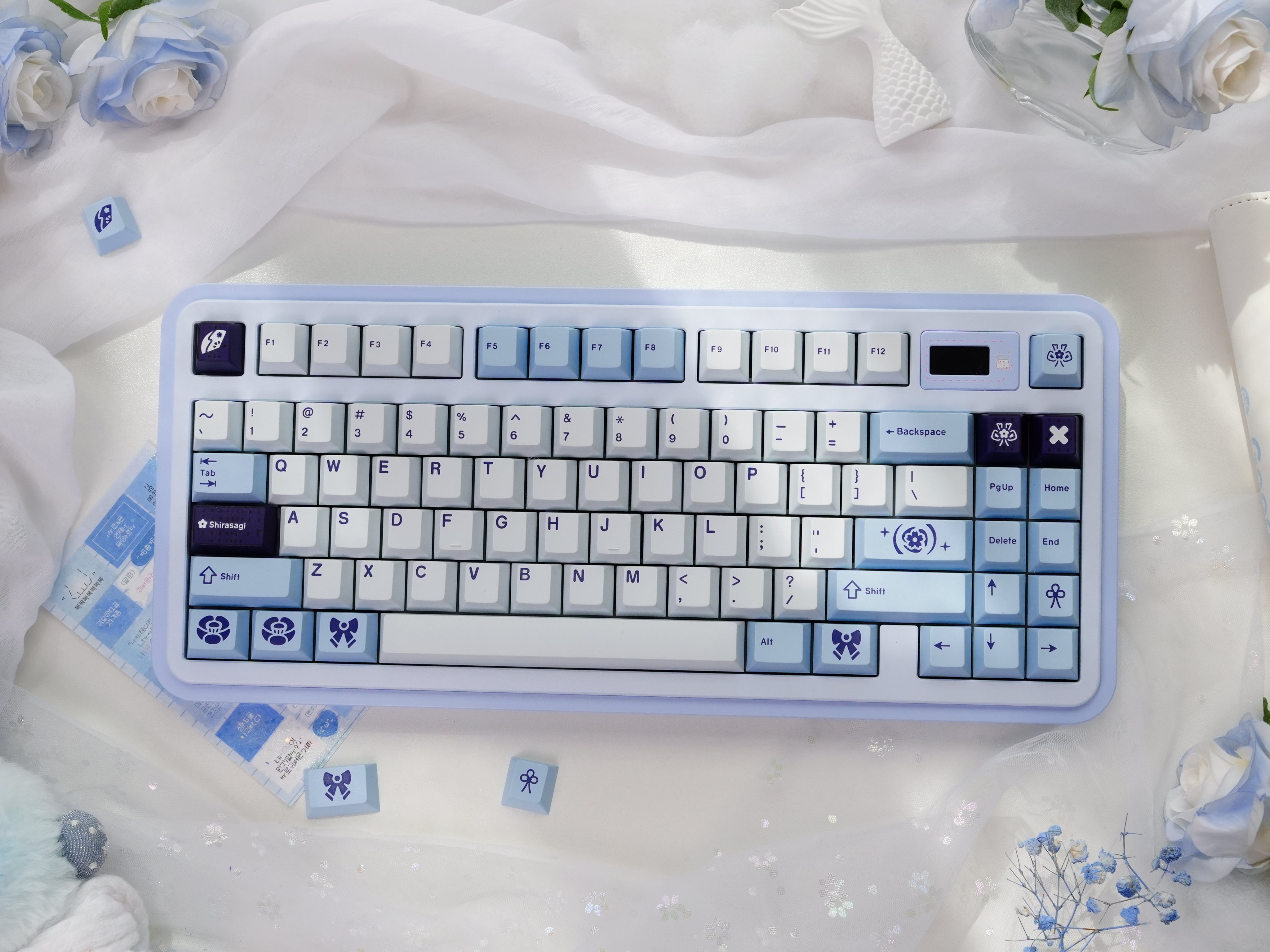 Keykobo Shirasagi Themed Mechanical Keyboard Keycaps