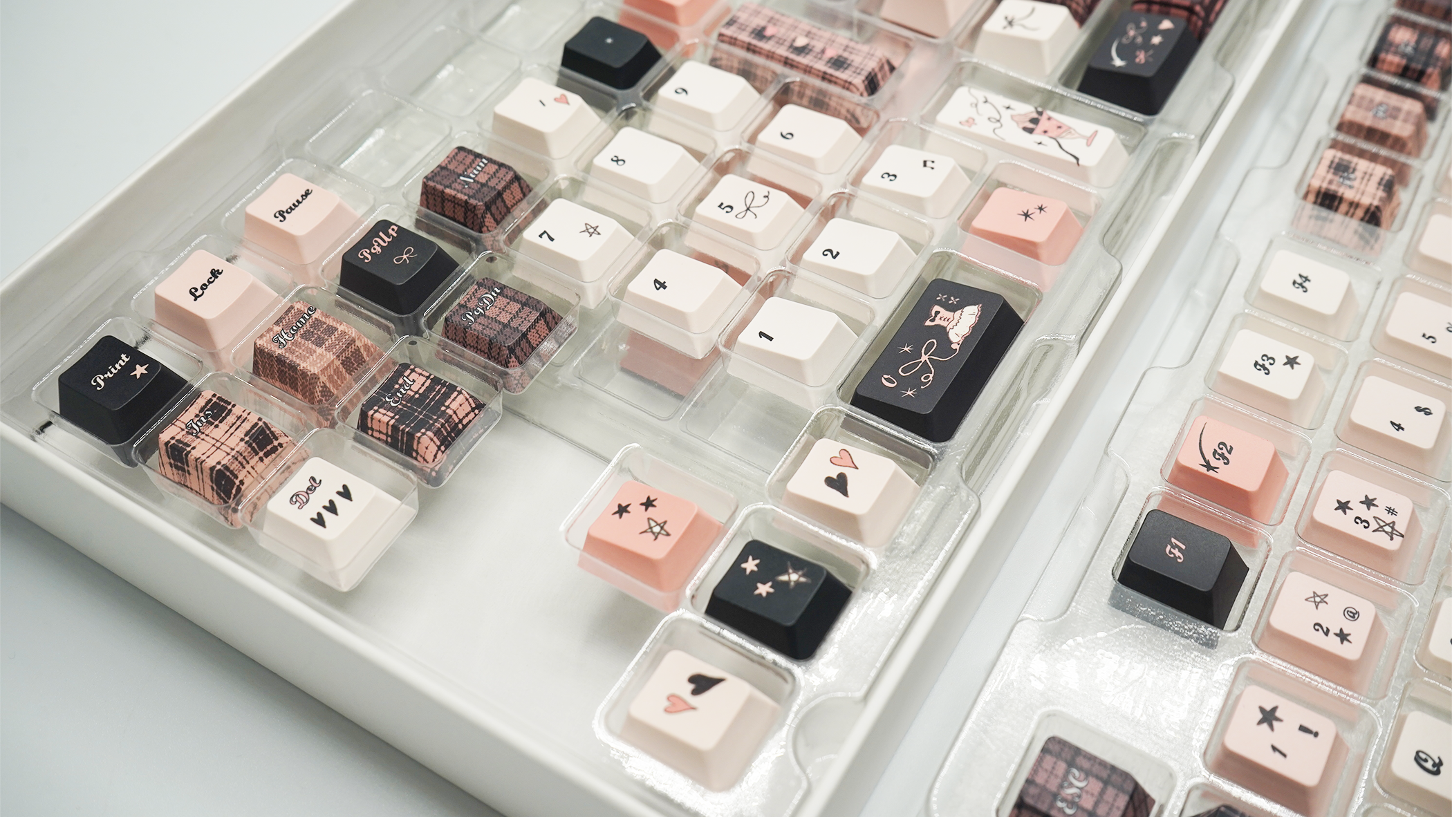 Soulcat Dream Black and Pink Keycap - PBT Cherry Profile All in One Set