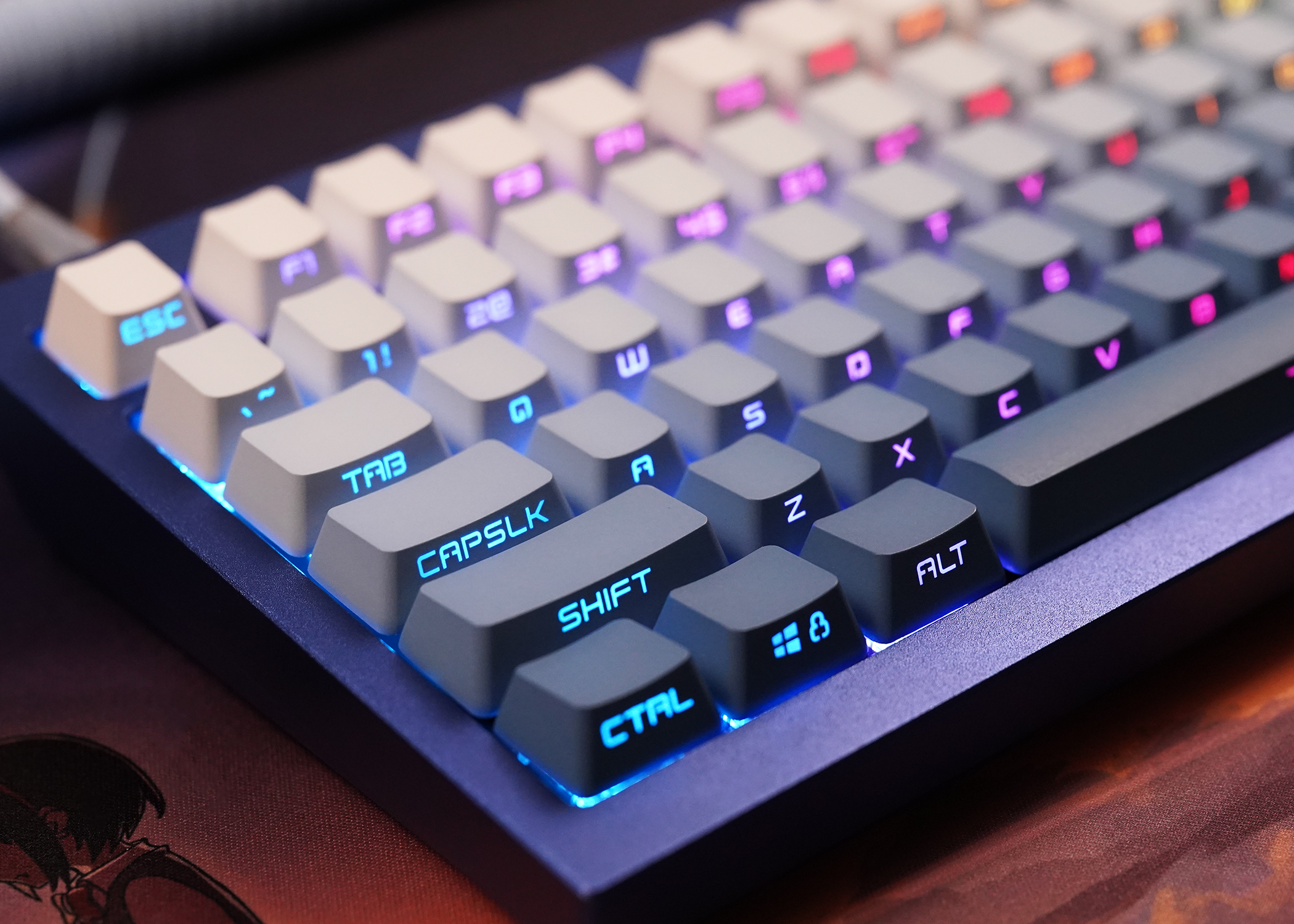 JKDK Studio Blue Gradient Keycaps Side Print Keycap Set | 134-Key RGB Compatible