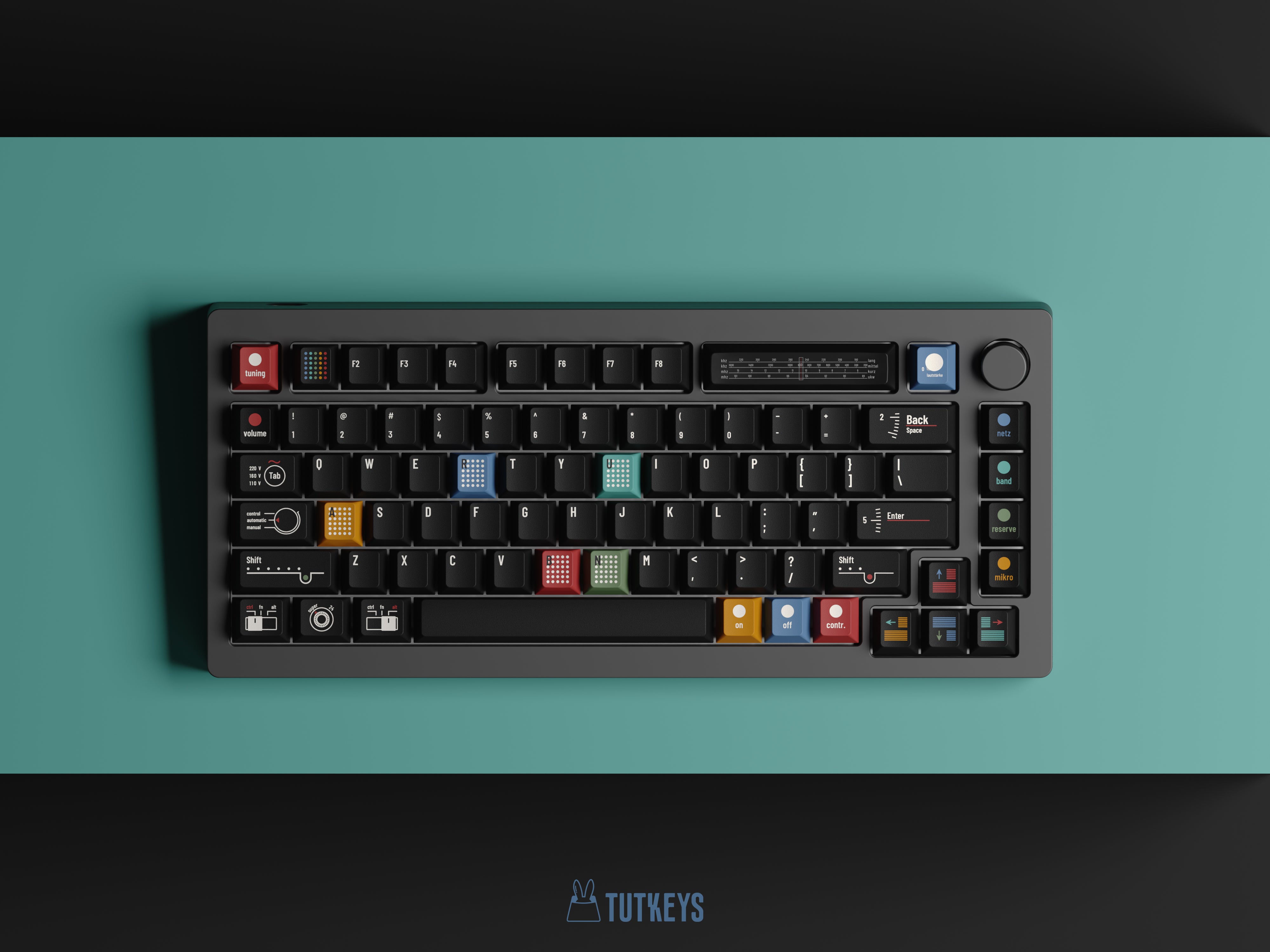 Tutkeys AG1921 DARK Braun Keycap Set