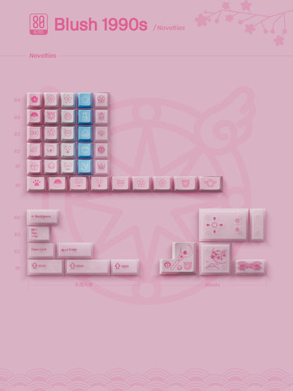 80Retros (South Korea) Blush 1990s OEM Profile PBT Keycap Set