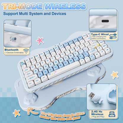 YUNZII C75 Cake Meow Wireless Mechanical Keyboard
