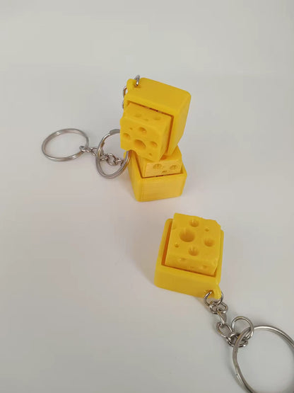 Cheese Keychain Fidget Keychain