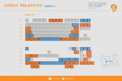 Keykobo Citrus Relativity ABS Double-Shot Keycap Set