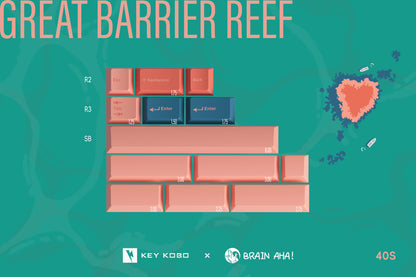 Keykobo Great Barrier Reef ABS Double-shot Keycap Set