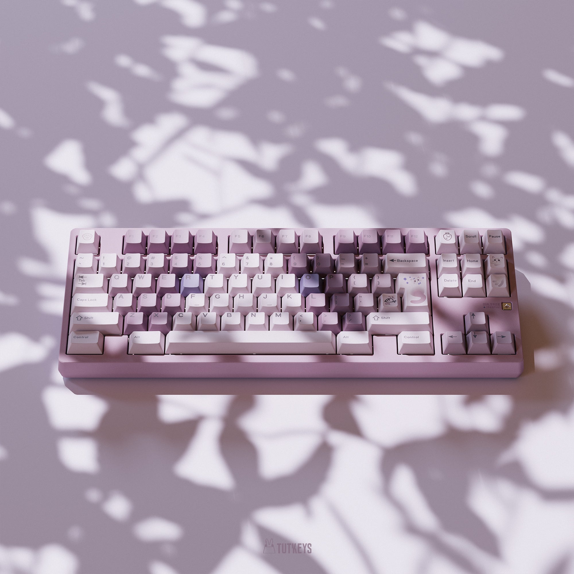 Tutkeys Taro Bobo Keycaps - PBT Dye-Sub Keycap Cherry Profile All In One