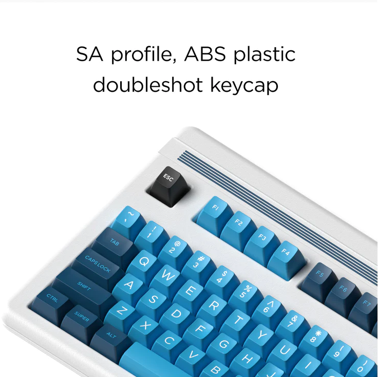 Domikey BLUE WAVE SA Profile Doubleshot ABS Keycap Set