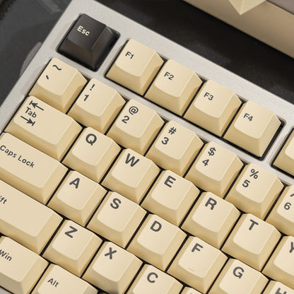 WS Creamy Charcoal Keycaps Doubleshot PBT Cherry Profile