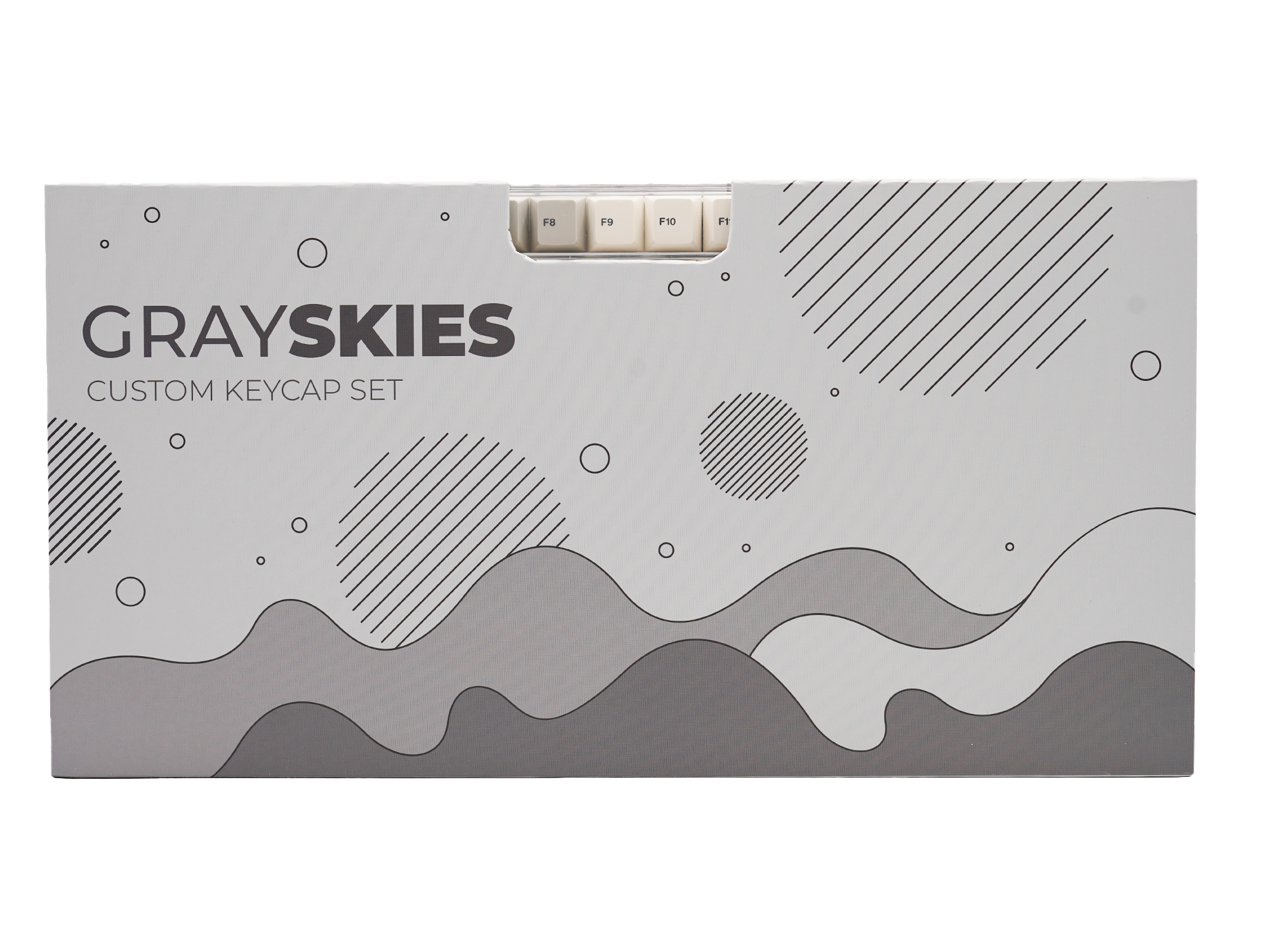 WS Gray Skies Keycaps Doubleshot PBT Cherry Profile