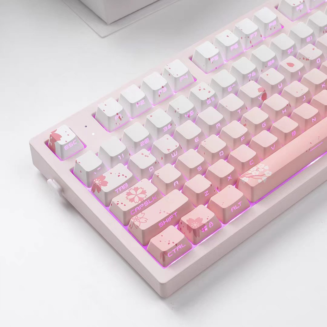 JKDK Sakura Dream Side-Print OEM PBT Keycap Set